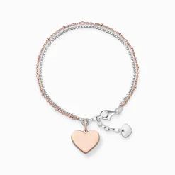 Best Sale Bracelet cœur or rose argent Femme Bracelets|Placage Or Rose 18 Carats - Argent 925
