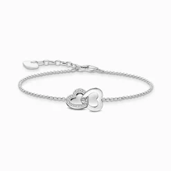 Hot Bracelet cœurs entrelacés, argent Femme Bracelets|Argent 925