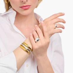 Best Bracelet en argent de forme organique Femme Joncs Et Manchettes|Argent 925