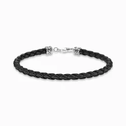 New Bracelet en cuir noir Femme Bracelets|Bracelets