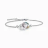 New Bracelet et anneaux «Together», argent noirci et gemmes multicolores Femme Bracelets|Argent 925