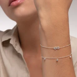 Hot Bracelet infinité argent Femme Bracelets