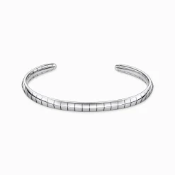 Online Bracelet jonc peau de serpent argent Femme Joncs Et Manchettes