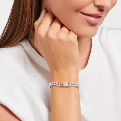 New Bracelet liens argent Femme Bracelets