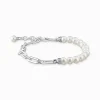 Shop Bracelet liens et perles argent Femme Bracelets|Bracelets