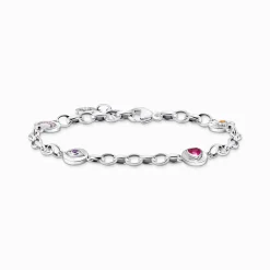 Flash Sale Bracelet lune, œil, cœur et soleil argent noirci Femme Bracelets