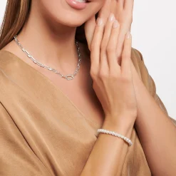 Fashion Bracelet perles argent Femme Bracelets