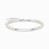 Online Bracelet perles argent Femme Bracelets