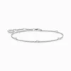 Shop Bracelet pierres blanches argent Femme Bracelets