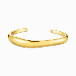 Clearance Bracelet plaqué or de forme organique Femme Joncs Et Manchettes|Placage Or 18 Carats - Argent 925