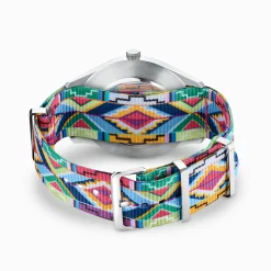 Sale Bracelet pour montres Code TS nato motif graphique coloré Femme Montres|Montres Pour Femmes