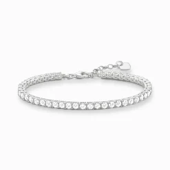 Best Sale Bracelet rivière avec pierres blanches argent Femme Bracelets
