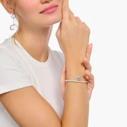 Online Bracelet rivière avec pierres blanches argent Femme Bracelets