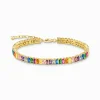 Clearance Bracelet rivière avec pierres multicolore plaqué or Femme Bracelets
