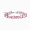 Best Bracelet rivière en argent avec 20pierres rose vif Femme Bracelets|Argent 925