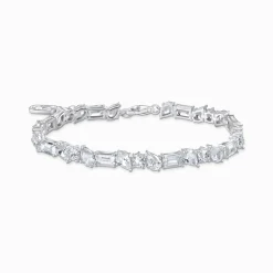 Discount Bracelet rivière en argent avec 31pierres blanches Femme Bracelets|Argent 925