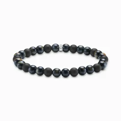 Sale Bracelet talisman avec des Beads en oeil de tigre et en obsidienne Femme Bracelets|Bracelets