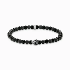 Clearance Bracelet talisman Skull avec obsidienne Femme Bracelets|Bracelets