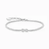 Cheap Bracelet tennis Infinity avec pierres blanches en argent Femme Bracelets
