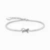Cheap Bracelets à boucles avec pierres blanches Argent Femme Bracelets|Argent 925