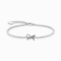 Cheap Bracelets à boucles avec pierres blanches Argent Femme Bracelets|Argent 925