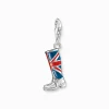 Best Sale Breloque Charm botte LONDRES avec Union Jack en argent Femme Charms|Charms
