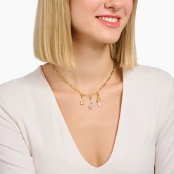 Flash Sale Breloque Charm chiffre 18 dorée, ornée de pierres blanches Femme Charms|Charms