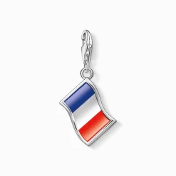 Best Breloque Charm en argent drapeau français Femme Charms|Charms