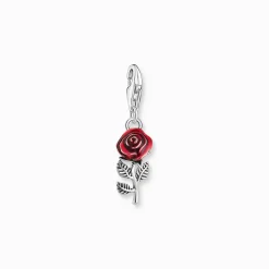 Discount Breloque Charm en argent, rose rouge Femme Charms|Charms