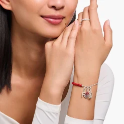 Discount Breloque Charm en argent, rose rouge Femme Charms|Charms