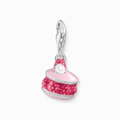 Cheap Breloque Charm en argent, macaron à la framboise rose Femme Charms|Charms