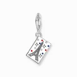 Online Breloque Charm en argent timbre-poste tour Eiffel Femme Charms|Charms
