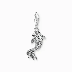 Store Breloque Charm koi avec pierres de zirconium argent Femme Charms|Charms