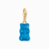 Fashion Breloque Charm Ours d’or bleu, doré Femme Charms|Charms