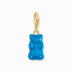 Fashion Breloque Charm Ours d’or bleu, doré Femme Charms|Charms