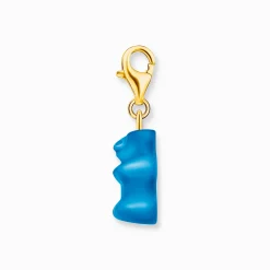 Fashion Breloque Charm Ours d’or bleu, doré Femme Charms|Charms