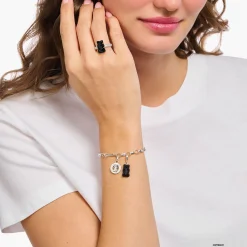 Store Breloque Charm Ours d’Or noir, argent Femme Charms|Charms