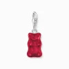 New Breloque Charm Ours d’or rouge, argent Femme Charms|Charms