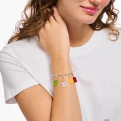 Outlet Breloque Charm Ours d’or vert, argent Femme Charms|Charms