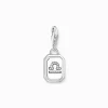 Sale Breloque Charm signe du zodiaque Balance en argent, ornée de pierres blanches Femme Charms|Charms