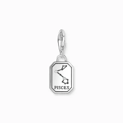 New Breloque Charm signe du zodiaque Poisson en argent, ornée de pierres Femme Charms|Charms