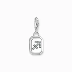 Best Sale Breloque Charm signe du zodiaque Sagittaire en argent, ornée de pierres Femme Charms|Charms