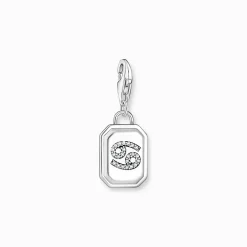 Store Breloque Charm signe du zodiaque Cancer en argent, ornée de pierres Femme Charms|Charms