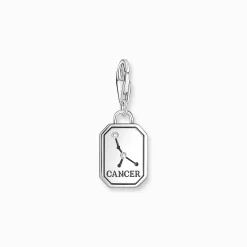 Store Breloque Charm signe du zodiaque Cancer en argent, ornée de pierres Femme Charms|Charms