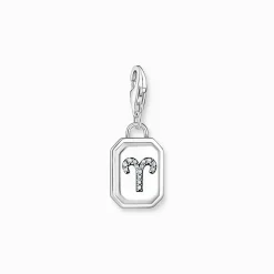 Flash Sale Breloque Charm signe du zodiaque Bélier en argent, ornée de pierres Femme Charms|Charms