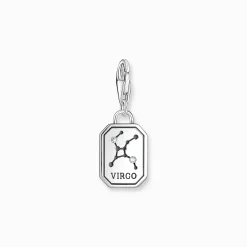 Best Breloque Charm signe du zodiaque Vierge en argent, ornée de pierres Femme Charms|Charms