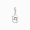Best Sale Breloque Charm signe du zodiaque Lion en argent, ornée de pierres Femme Charms|Charms