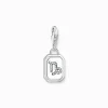 Best Sale Breloque Charm signe du zodiaque Capricorne en argent, ornée de pierres Femme Charms|Charms