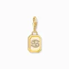 Hot Breloque Charm signe du zodiaque Cancer dorée, ornée de pierres Femme Charms|Charms
