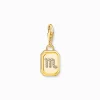 Discount Breloque Charm signe du zodiaque Scorpion dorée, ornée de pierres Femme Charms|Charms